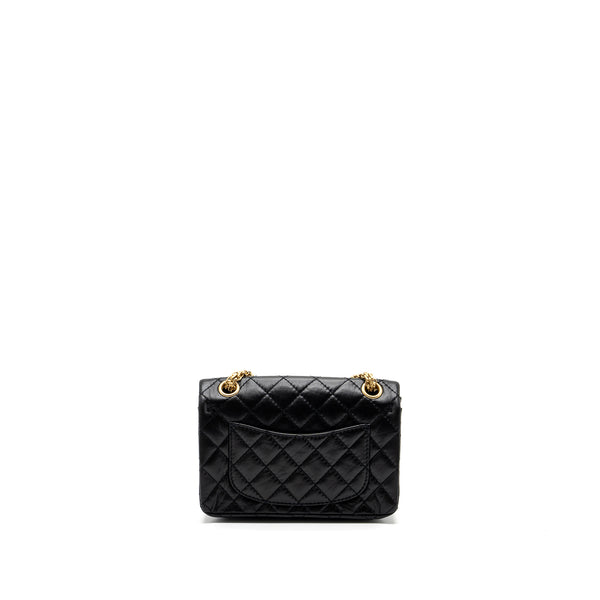 Chanel Mini 2.55 Reissue Flap Bag Aged Calfskin Black GHW (Microchip)