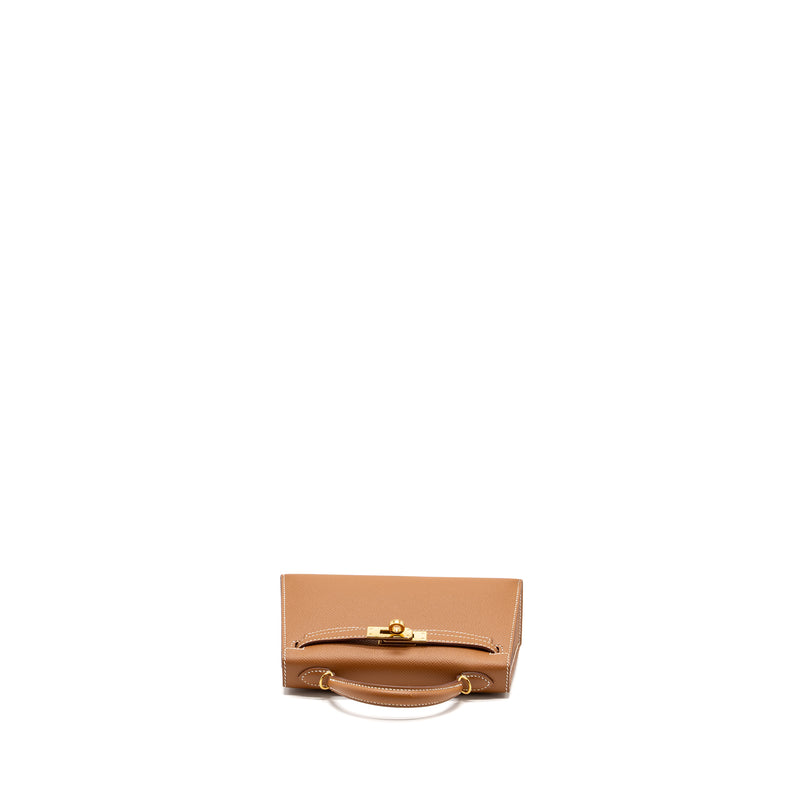 Hermes Mini Kelly Epsom Gold GHW Stamp Z