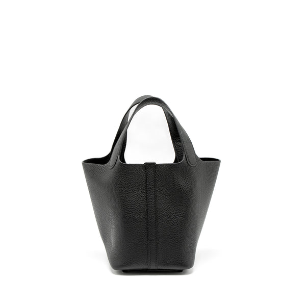 Hermes Picotin 18 Clemence So Black with Black Hardware Stamp U