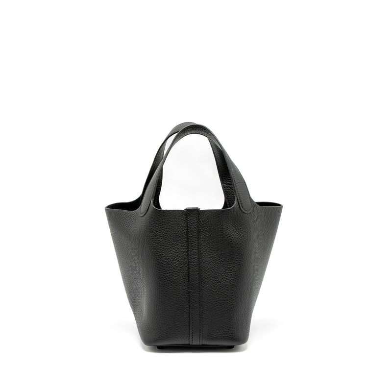 Hermes Picotin 18 Clemence So Black with Black Hardware Stamp U