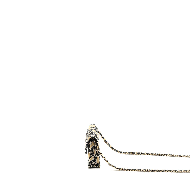 Chanel Mini Clutch With Chains Fabric Multicolour LGHW(microchip)
