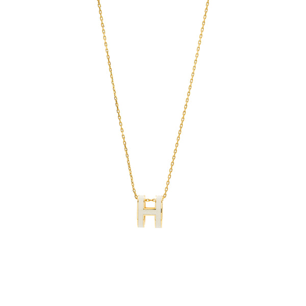 Hermes pop H pendants blanc GHW