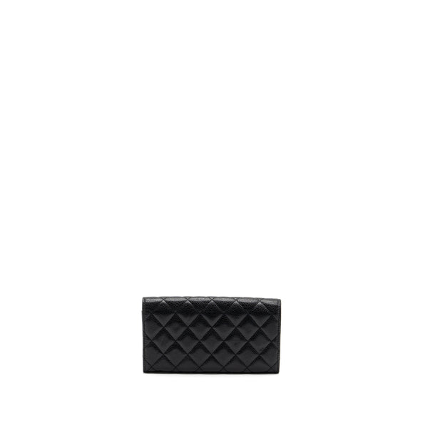 Chanel Flap Long Wallet Caviar Black GHW