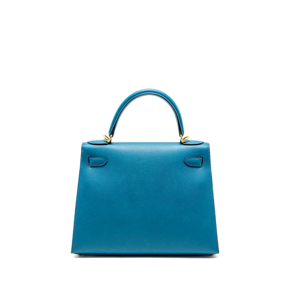 Hermes kelly 28 epsom blue izmir GHW stamp square Q