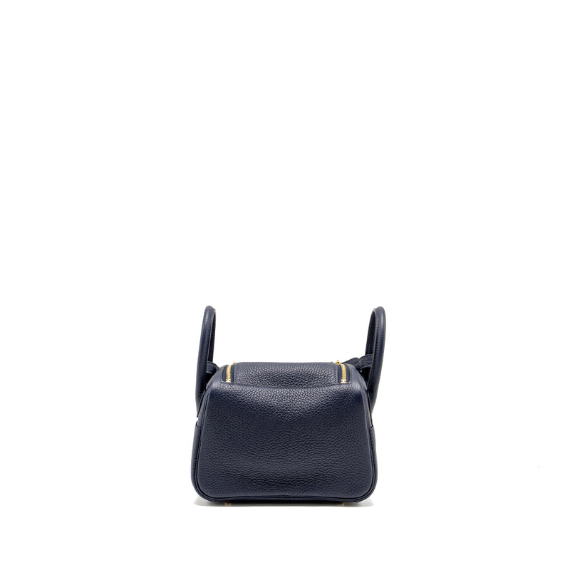 Hermes Mini Lindy Clemence Blue Nuit GHW Stamp Y