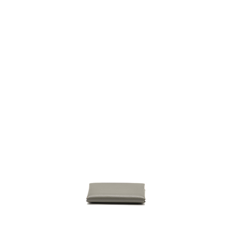 Hermes Calvi Duo Card Holder Evercolor Gris Meyer SHW Stamp B
