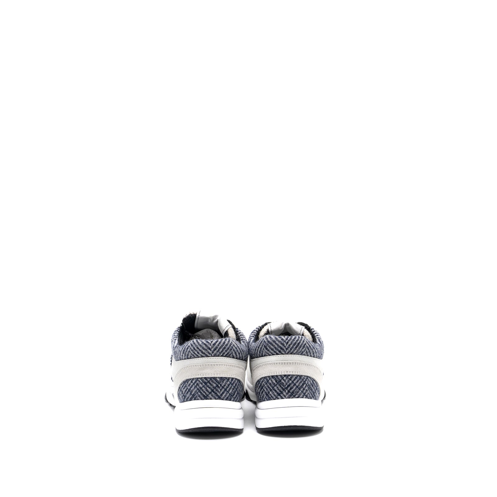 Chanel size38.5 CC logo sneakers suede / fabric light grey
