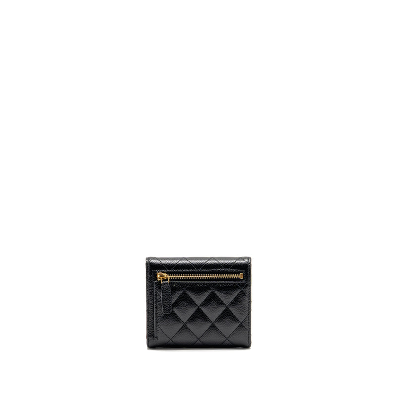 Chanel Small Classic Compact Wallet Caviar Black GHW (Microchip)