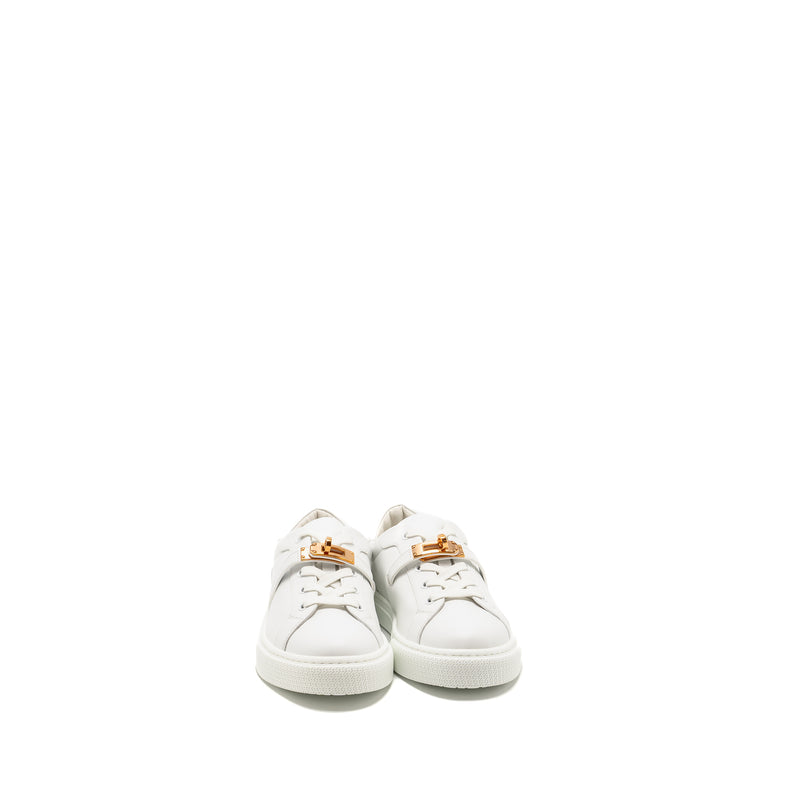 Hermes Size 37.5 Day Sneaker White RGHW