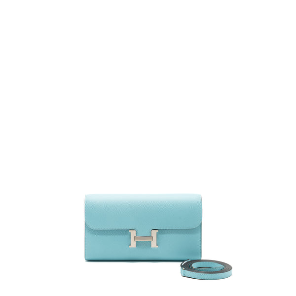 Hermes Constance to go epsom blue atoll SHW stamp Z