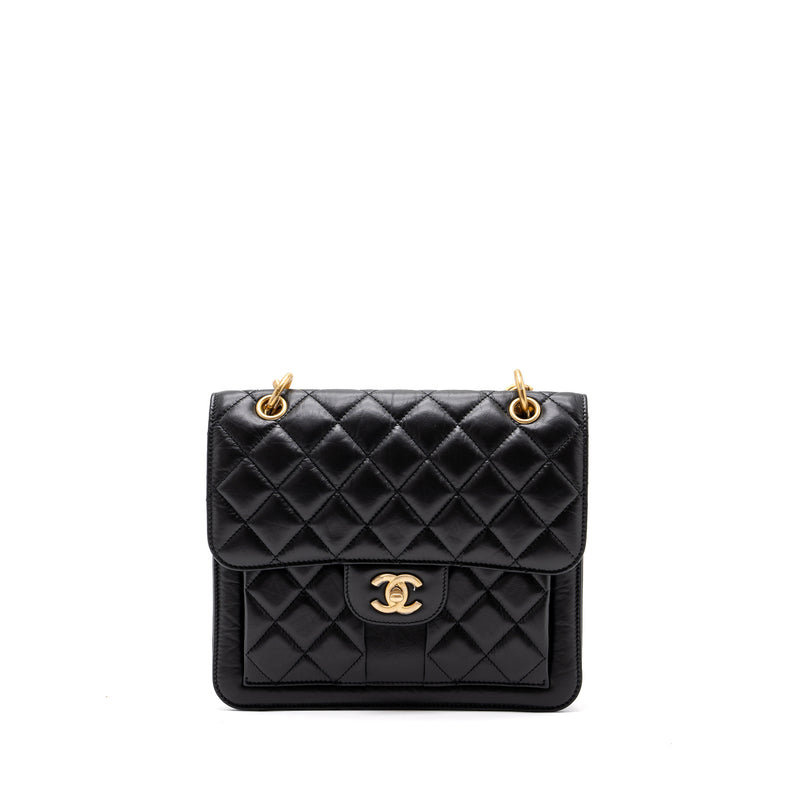 Chanel 23S flap backpack calfskin black brushed GHW (microchip)