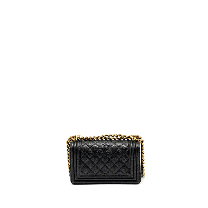 Chanel Small Boy Bag caviar black ruthenium GHW