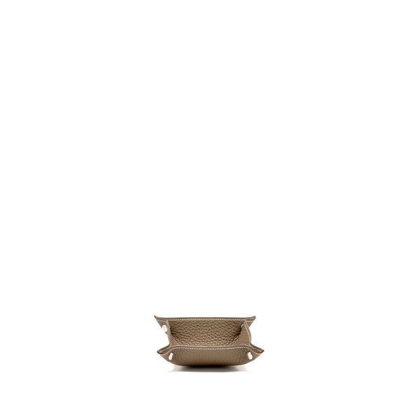 Hermes H Evelyne Mini Change Tray Clemence Etoupe SHW