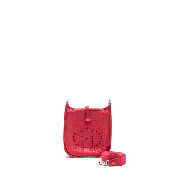 HERMES Mini Evelyne Clemence Rose Extreme SHW Stamp Y