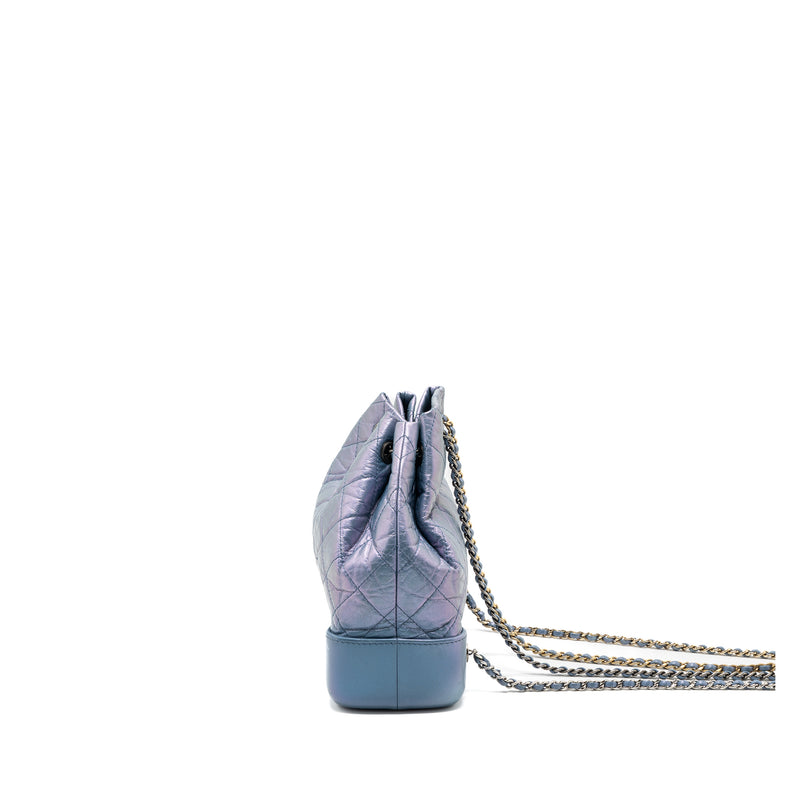 Chanel small Gabrielle backpack calfskin iridescent purple multicolour hardware