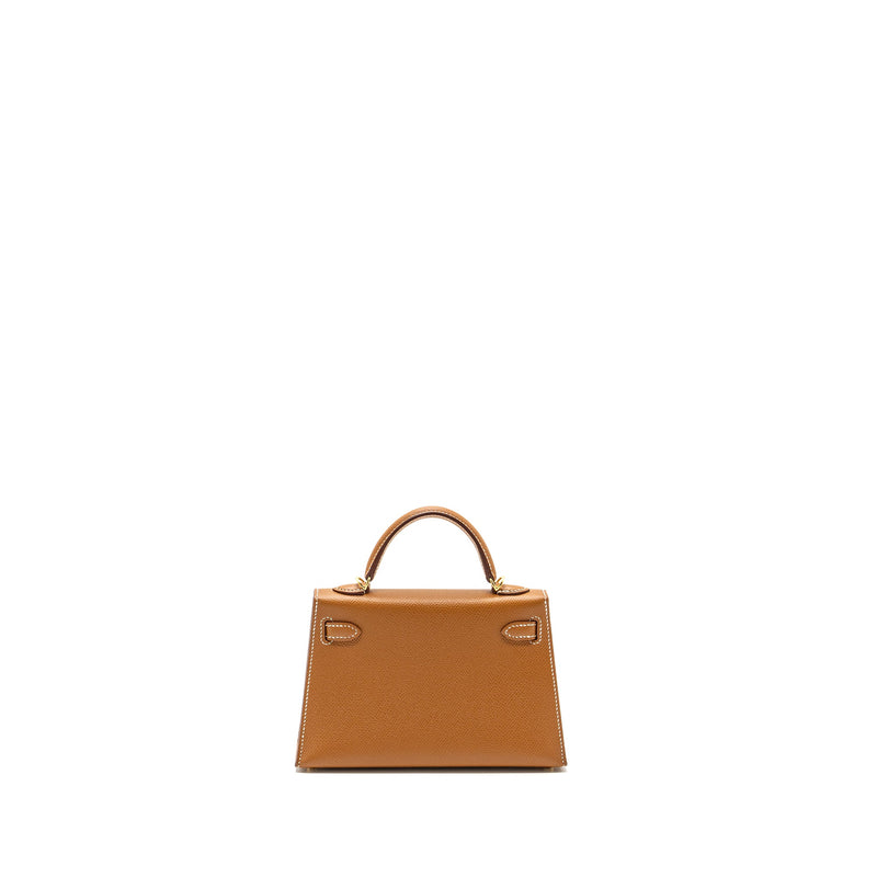 Hermes mini kelly II epsom gold GHW stamp Y