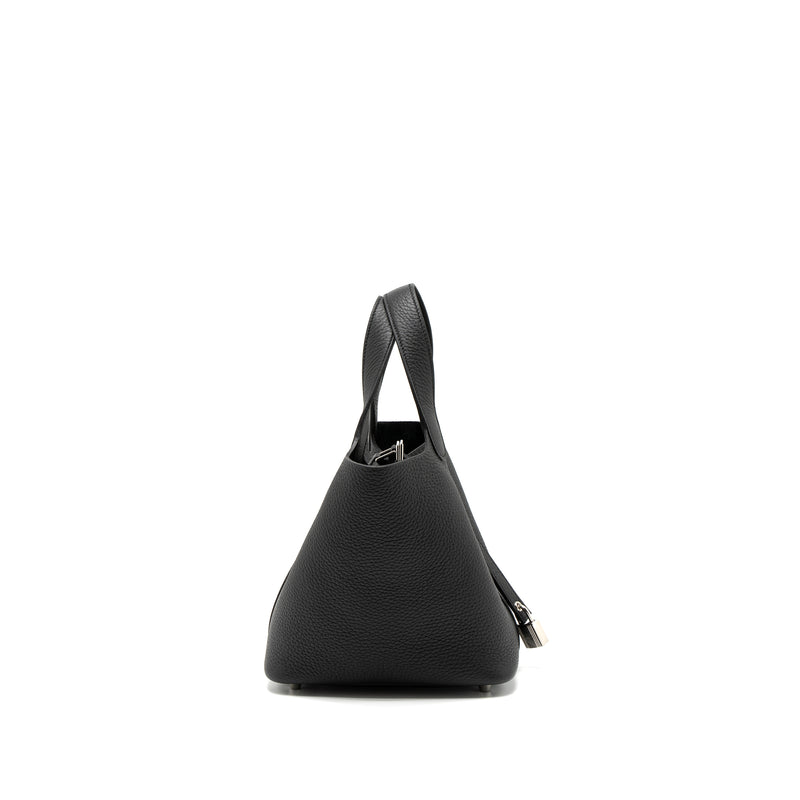 Hermes Picotin 18 Lock Bag Clemence Black SHW Stamp B