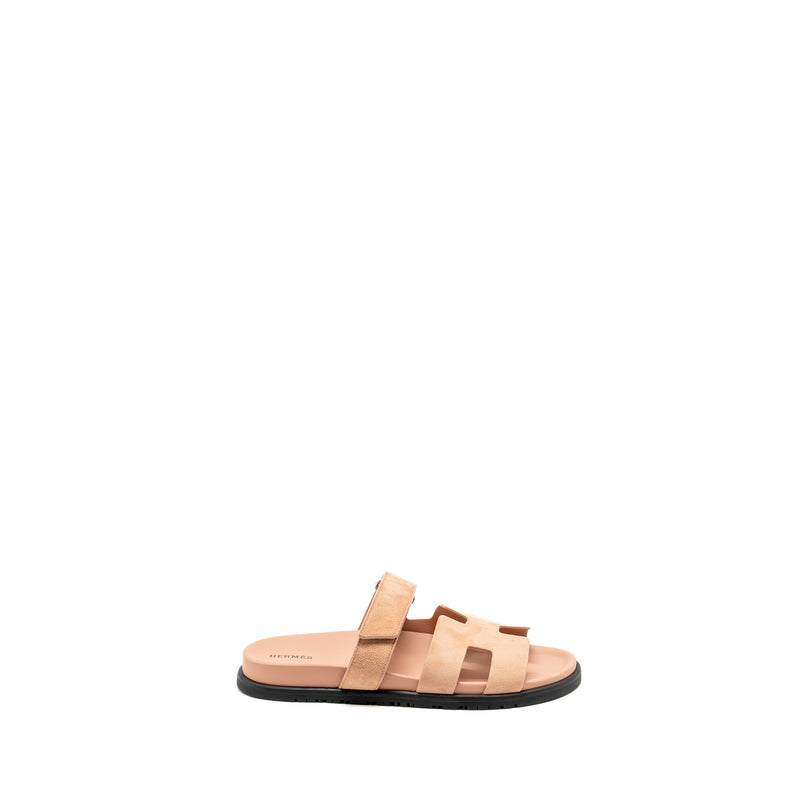 Hermes Size 41 Chypre Sandals Chèvre Goatskin/ Suede Nude