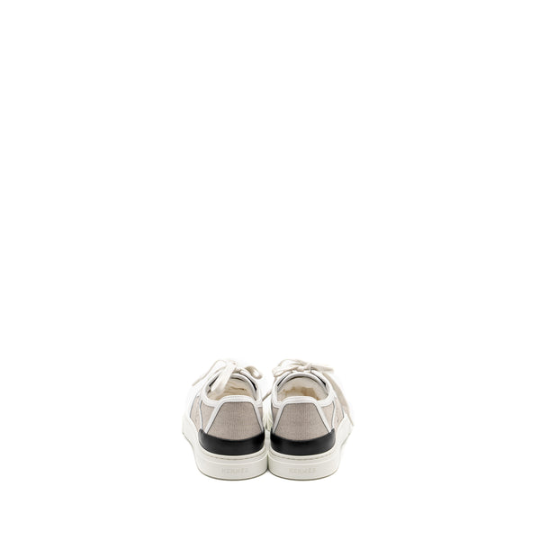 Hermes Size 37 Get Sneaker Cotton Prunoir / Blanc