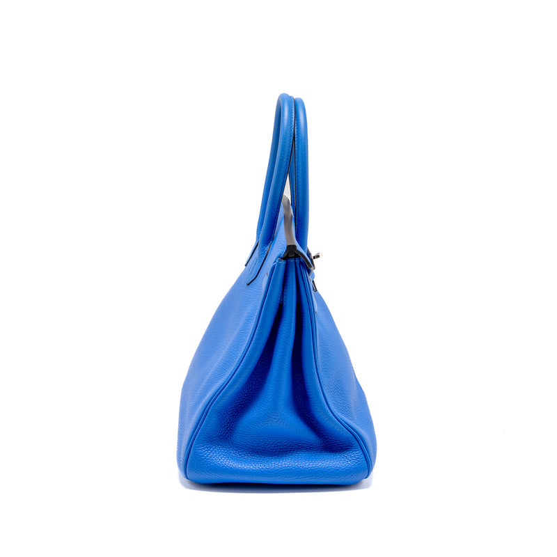 Hermes Birkin 35 Togo T7 Blue Hydra SHW Stamp Square P