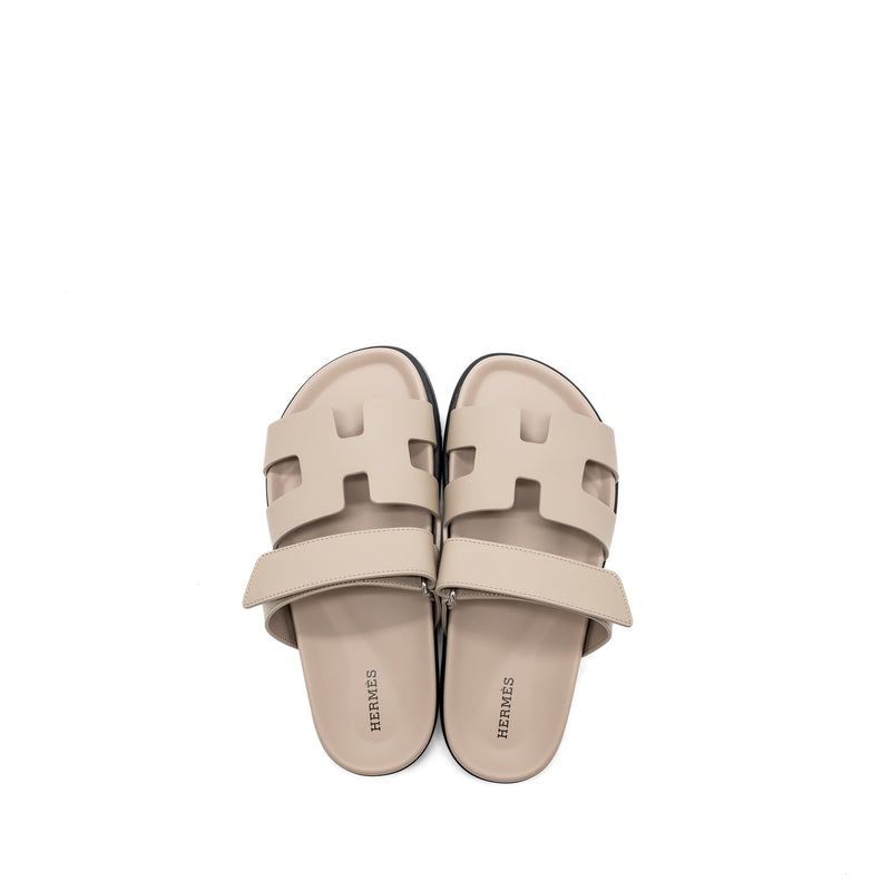 Hermes size 37 chypre sandals beige mastic