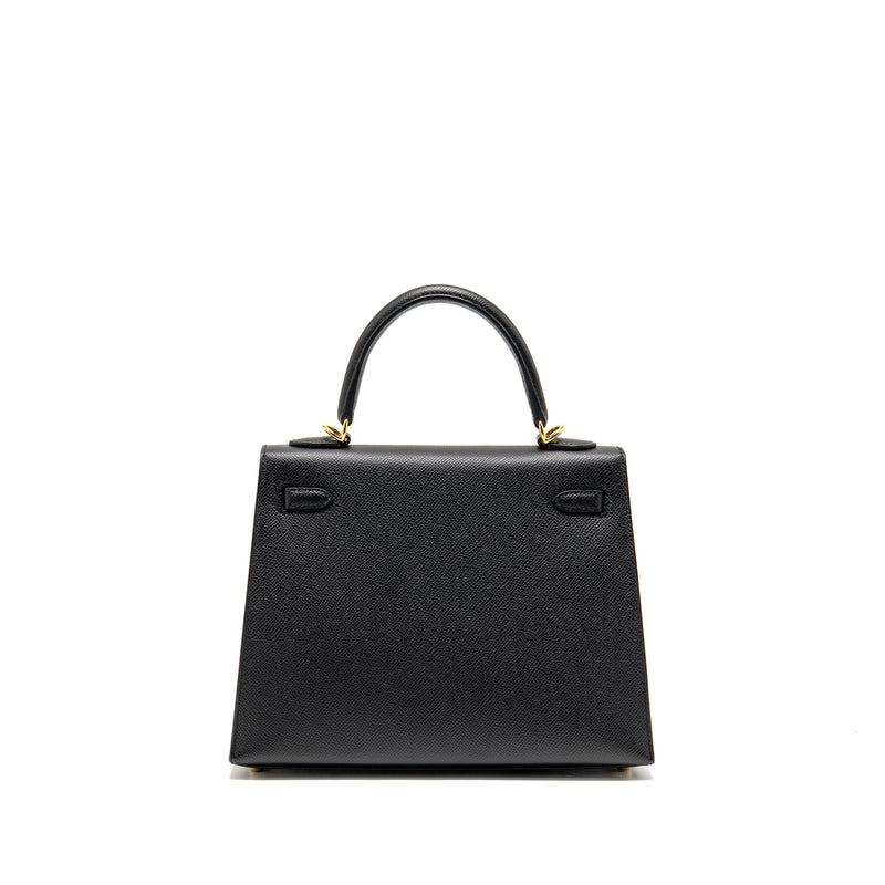 Hermes kelly 25 Epsom Black GHW stamp U