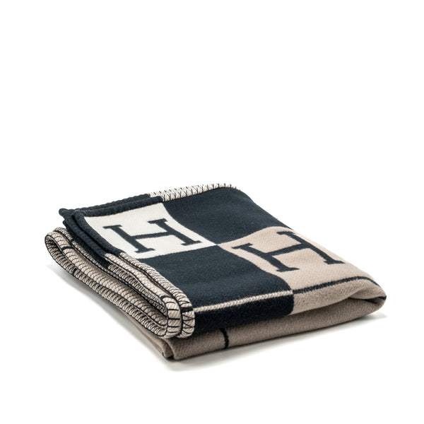 Hermes Avalon throw blanket Wool Black / Multicolour