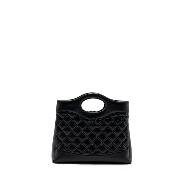 Chanel 23A Mini 31 Bag Calfskin Black LGHW (microchip)