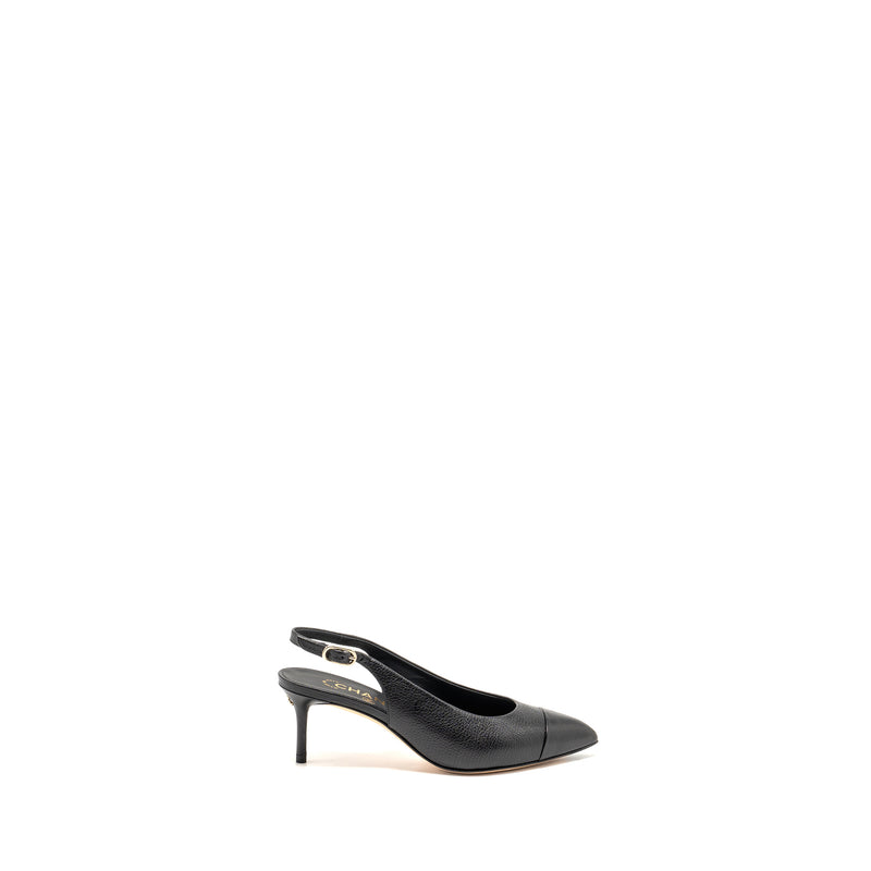 Chanel Size 36 Pumps Slingback Leather Black