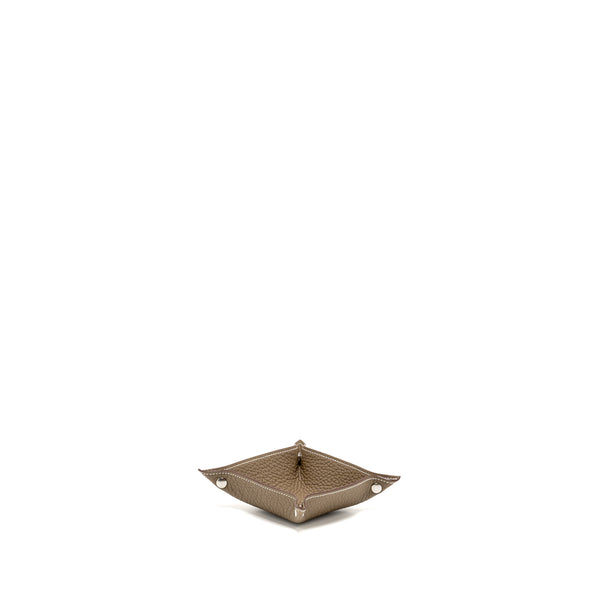 Hermes H Evelyne Mini Change Tray Clemence Etoupe SHW