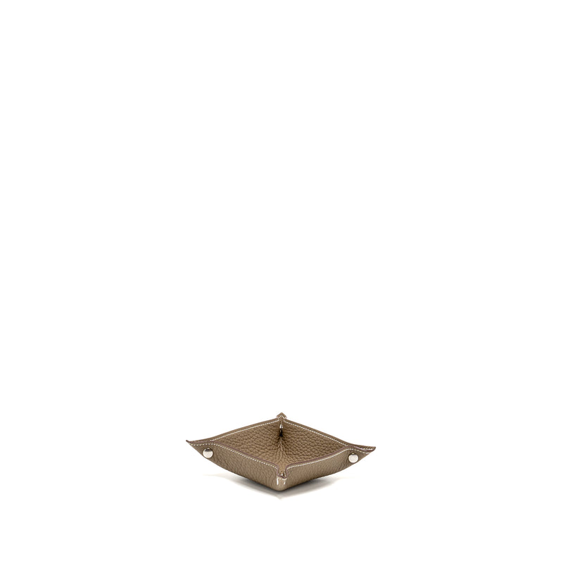 Hermes H Evelyne Mini Change Tray Clemence Etoupe SHW