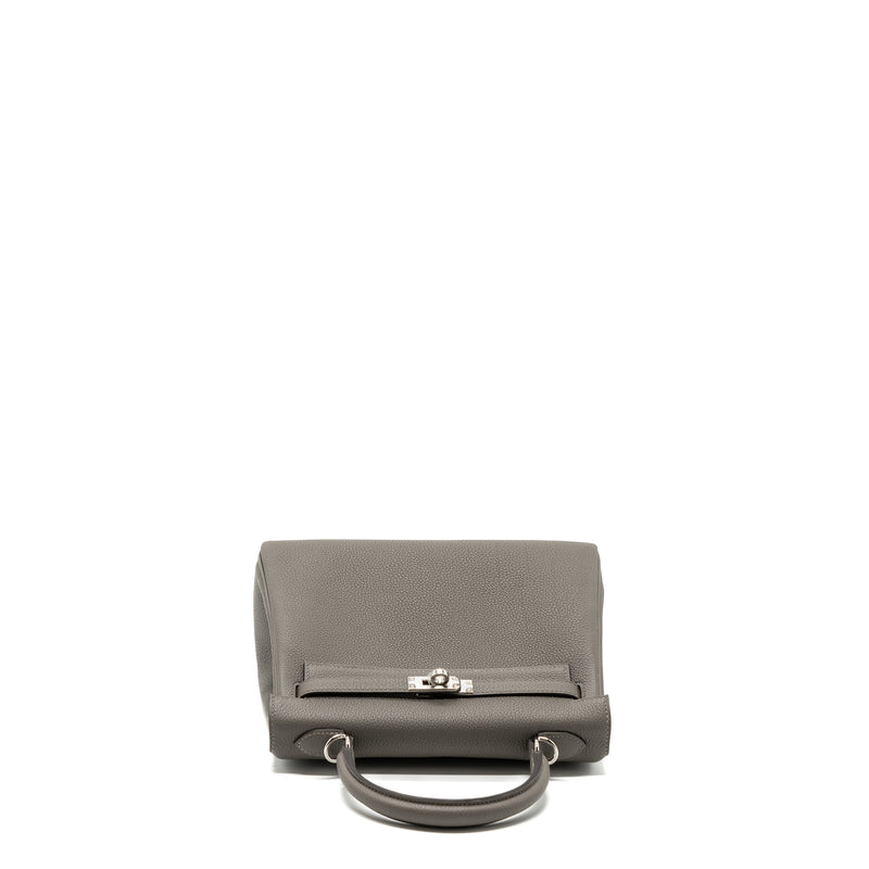 Hermes Kelly 25 Togo Gris Meyer SHW Stamp B