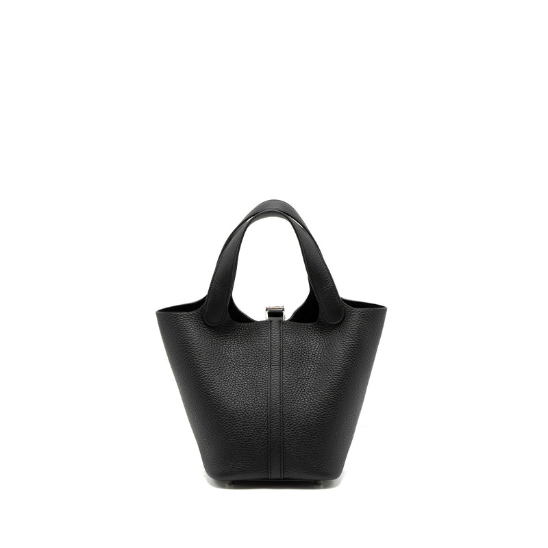 Hermes Picotin 18 Lock Bag Clemence Black SHW Stamp B