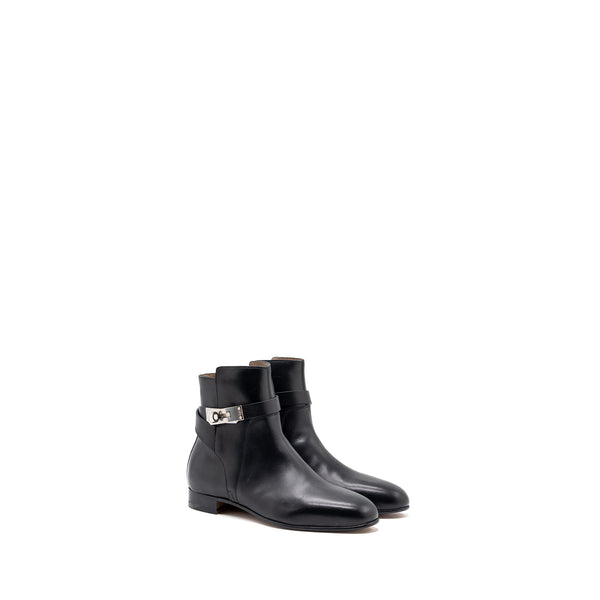 Hermes size 35 neo ankle boots with kelly buckle calfskin black SHW