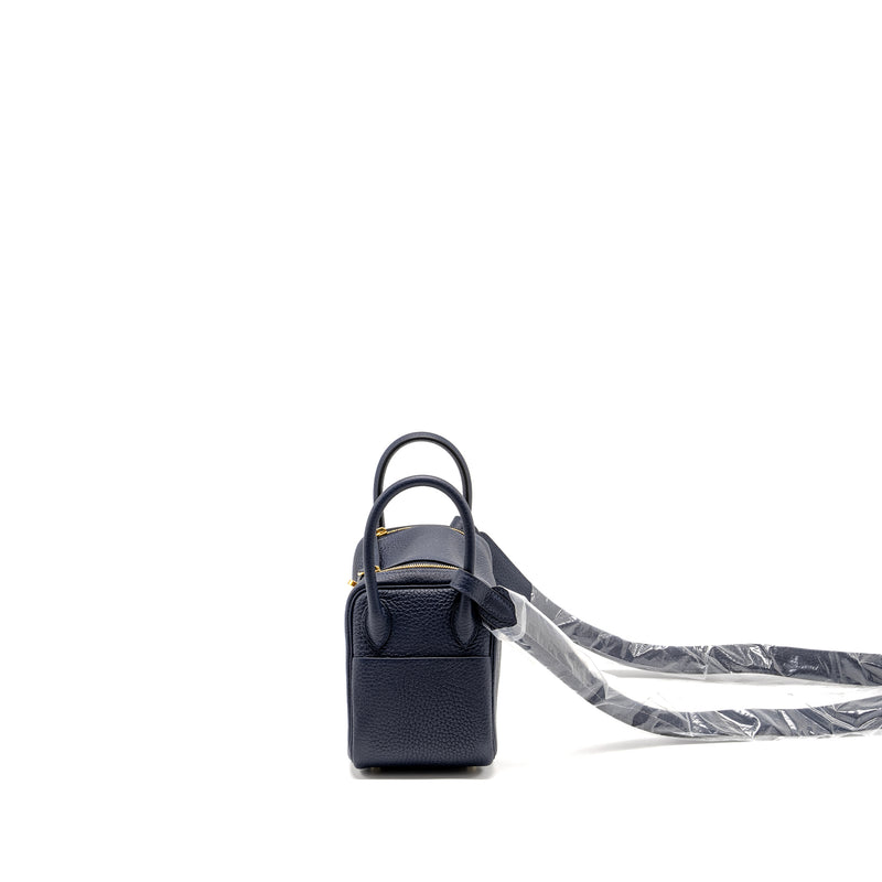 Hermes Mini Lindy Clemence Blue Nuit GHW Stamp Y