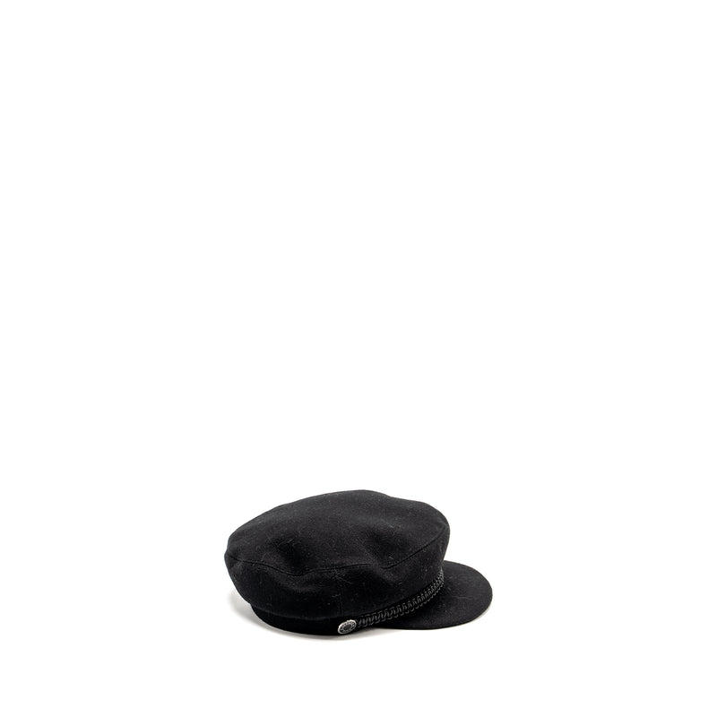 Hermes Size 57 Casquette Femme Hat Black SHW