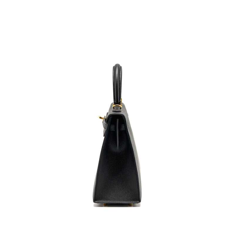 Hermes kelly 25 Epsom Black GHW stamp U