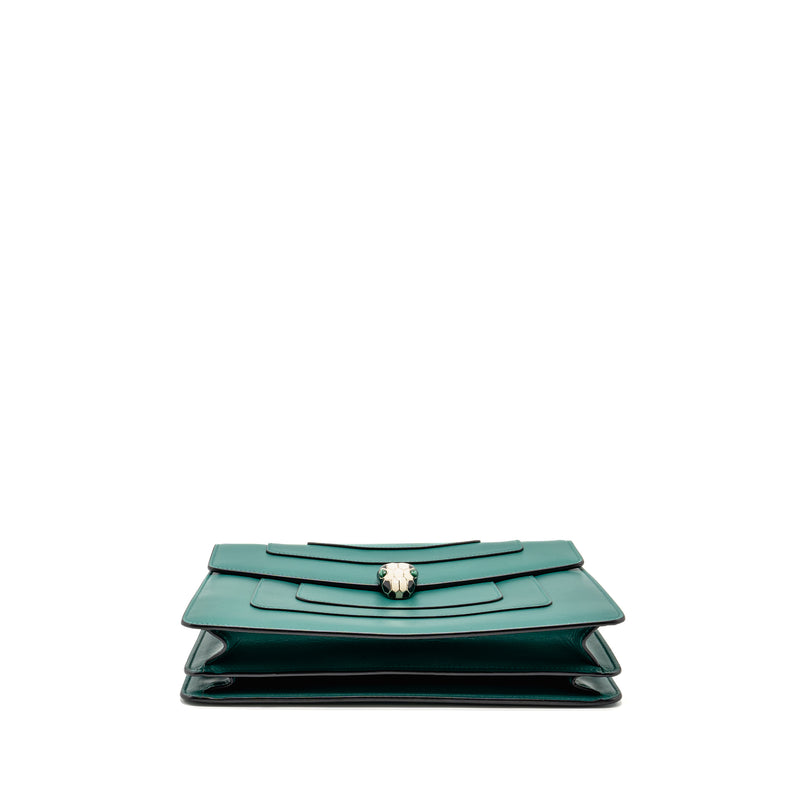BVLGARI Serpenti Forever Shoulder Bag Calfskin Green LGHW