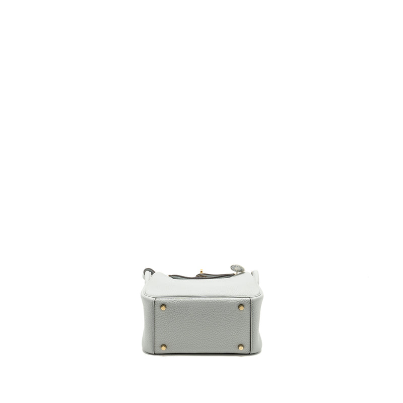 Hermes Mini Lindy Clemence Blue Pale GHW Stamp B