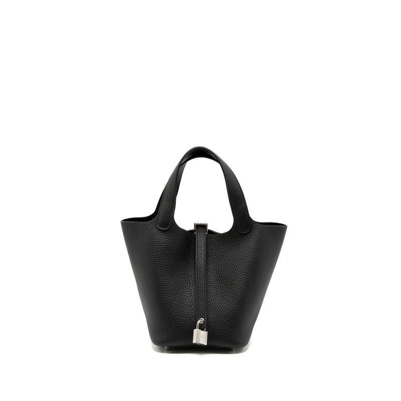 Hermes Picotin 18 Lock Bag Clemence Black SHW Stamp B