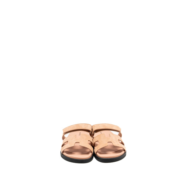 Hermes Size 41 Chypre Sandals Chèvre Goatskin/ Suede Nude