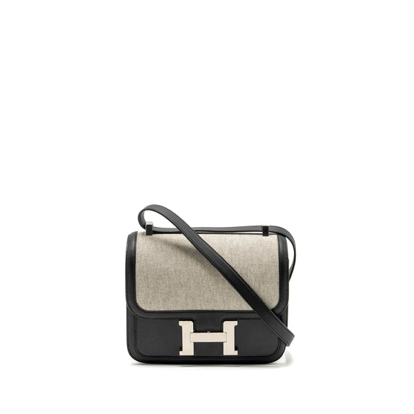 Hermes Constance 24 Toile H Berline/Plume/Swift Black SHW Stamp Y