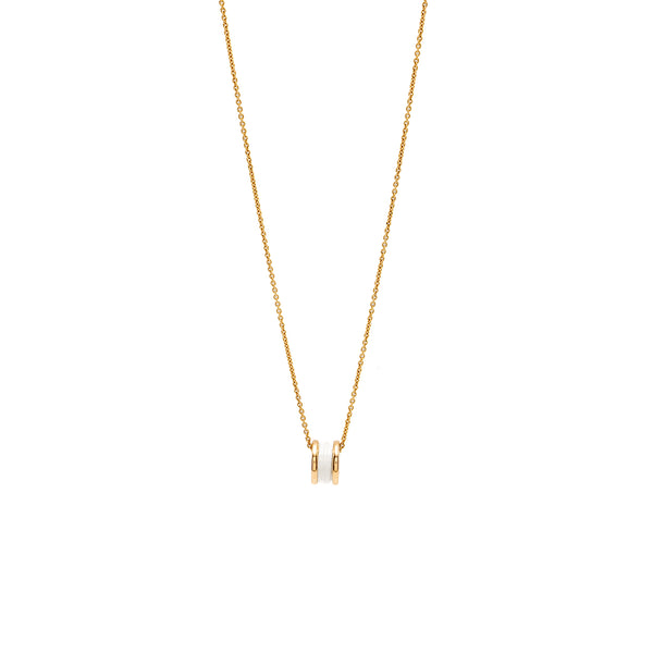 Bvlgari B.Zero1 necklace 18kt rose gold / white ceramic