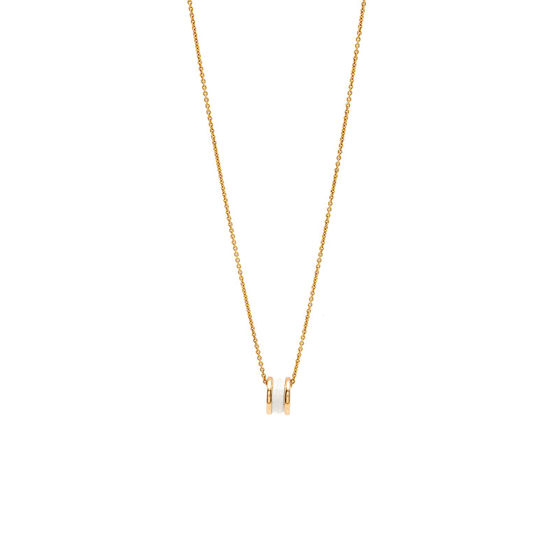 Bvlgari B.Zero1 necklace 18kt rose gold / white ceramic