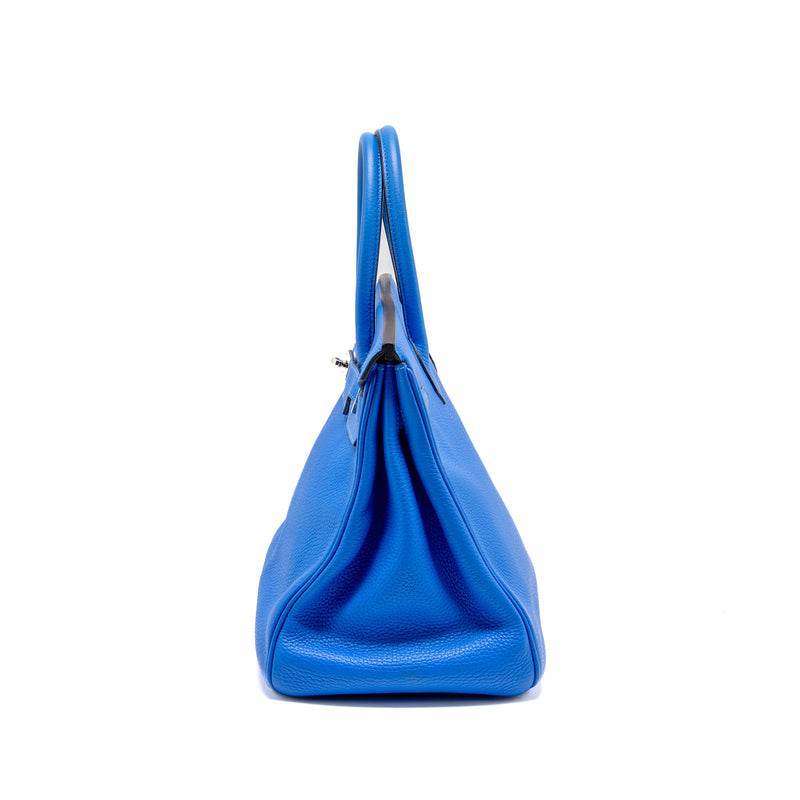 Hermes Birkin 35 Togo T7 Blue Hydra SHW Stamp Square P