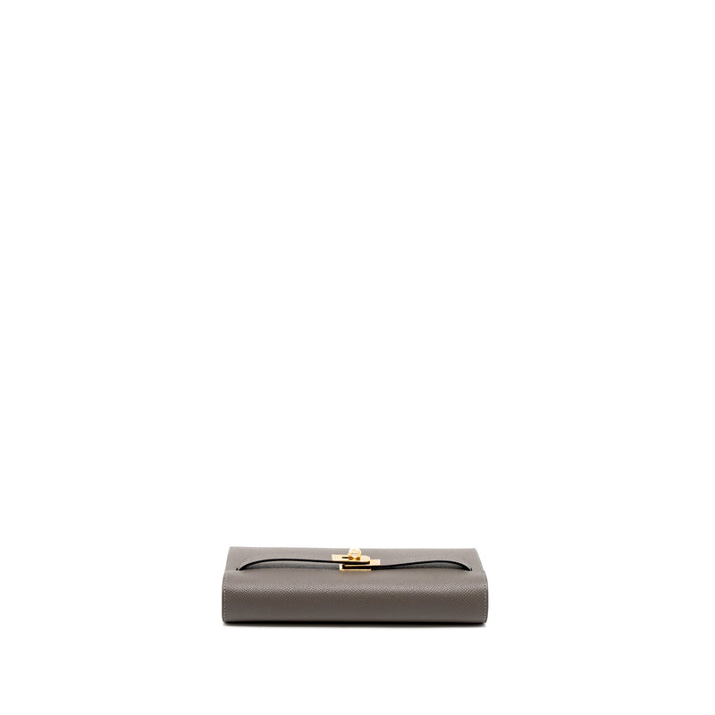 Hermes Kelly To Go Epsom Gris Meyer GHW Stamp U