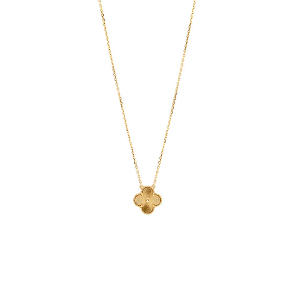 Van Cleef and Arpels vintage Alhambra pendant yellow gold