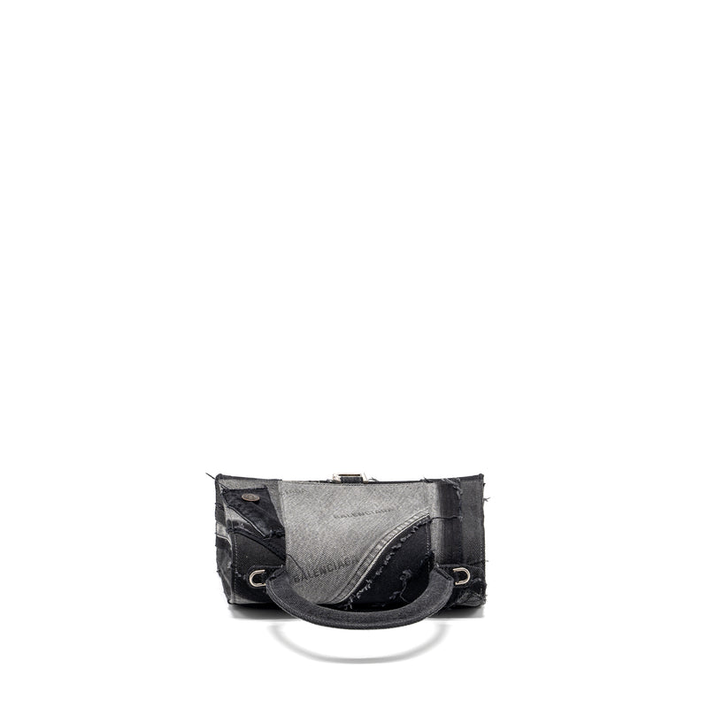Balenciaga medium hourglass bag limited edition denim black/multicolour SHW