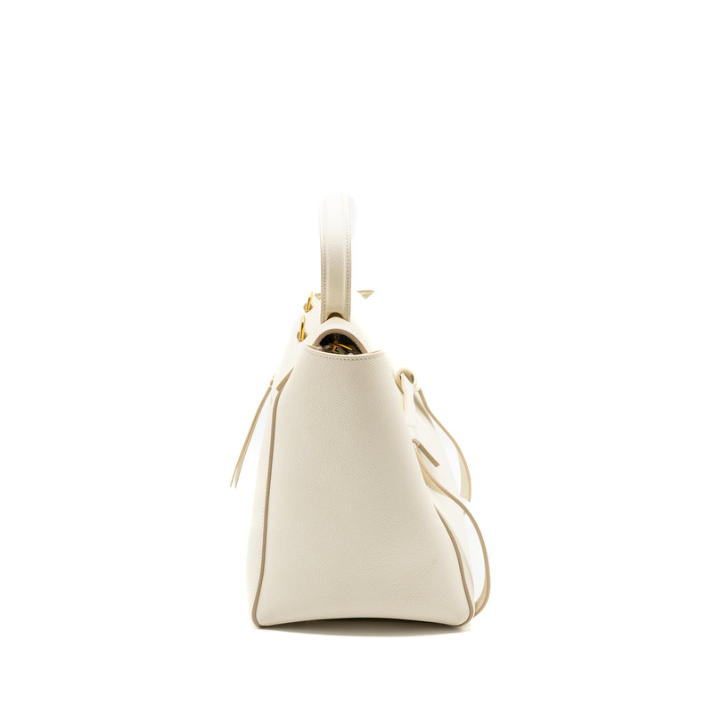 Celine Mini Belt Bag Grained Calfskin White GHW