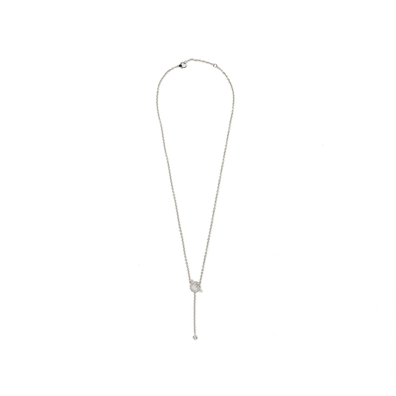Hermes Lariat Finesse Necklace White Gold Diamonds